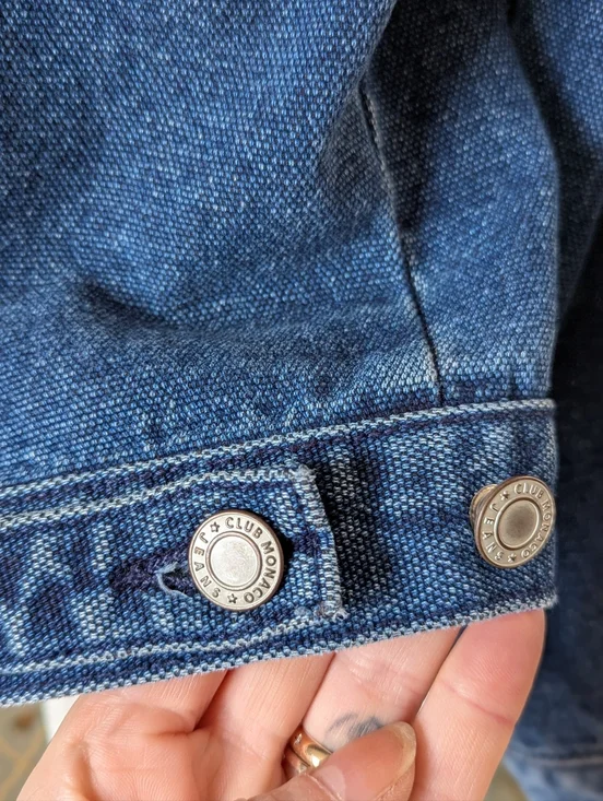 80s Club Monaco RARE VTG Authentic Denim Trucker Indigo Jean Jacket - Picture 12 of 16